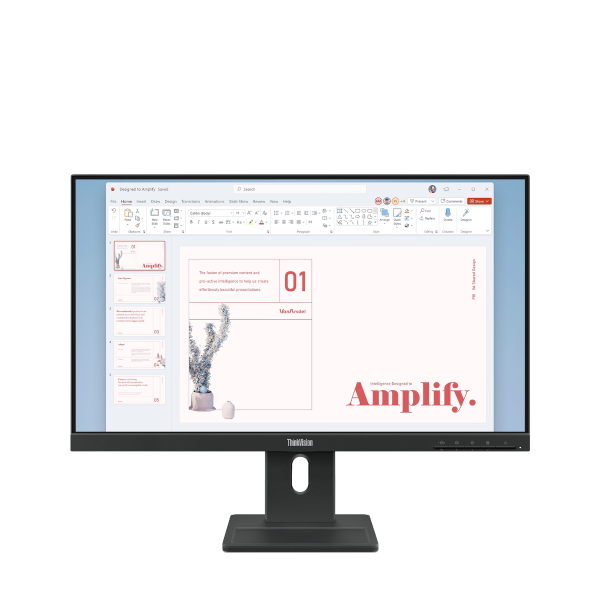 Monitor Lenovo E24-40 23.8 FHD IPS, VGA/HDMI/DP, 64BAMAR1BR