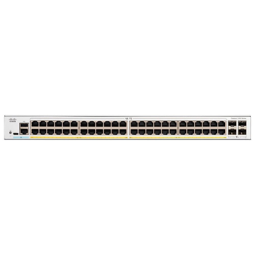 Switch Cisco Catalyst 1200 48 Portas Gigabit, 4x 1G SFP Uplink, Gerenciável, C1200-48T-4G