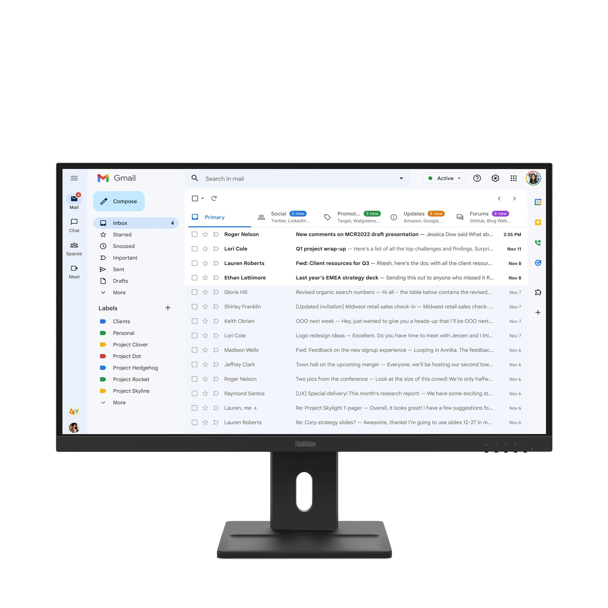 Monitor Lenovo ThinkVision E27-40 27" FHD IPS, VGA/HDMI/DP, 64BCMAR4BR