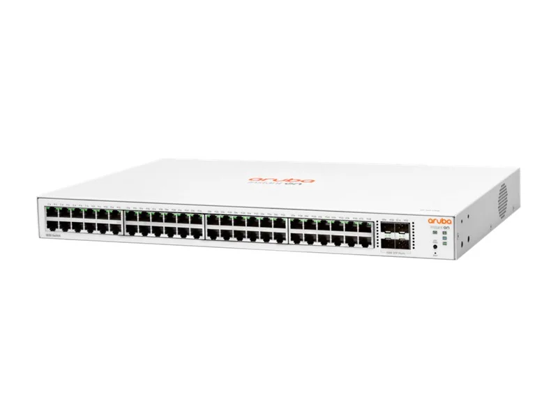 Switch Aruba Instant On 1830 48G 4SFP, Gerenciável, 48 Portas Gigabit, 4 Portas SFP 1GbE, JL814A