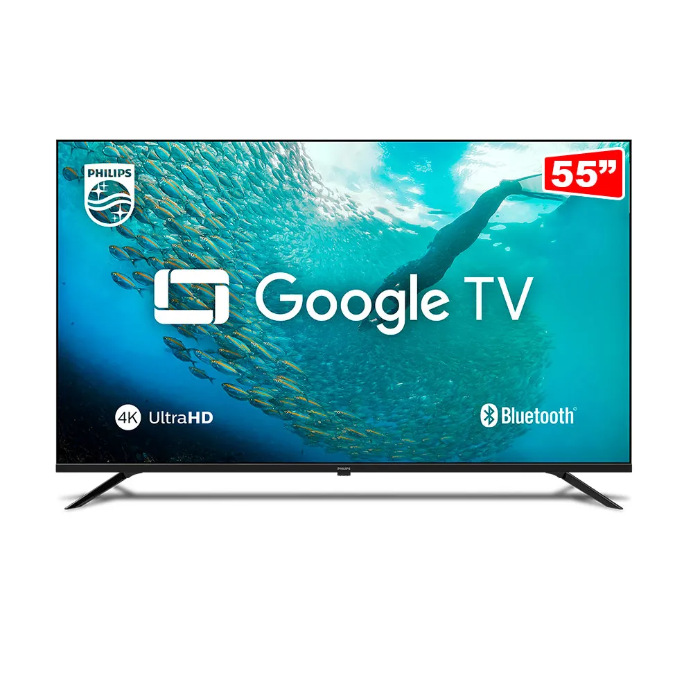 Smart TV Philips 55" 4K UHD, Titan OS, HDMI / USB, 55PUG7300/78