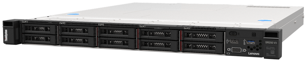Servidor Lenovo ThinkSystem SR250 V3, Xeon 6353P (8C), 16GB, Sem Disco, Sem Sistema Operacional, Fonte 300W, 7DCLA064BR